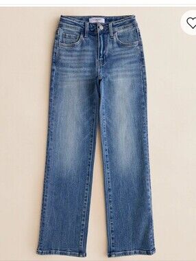 VERVET High-Rise Wide Leg Jeans - Blue Wash Kids